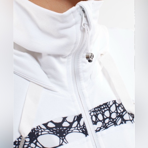 Lululemon Stride Jacket *Brushed White / White Black Glacier Lace Size 2 - Picture 4 of 13